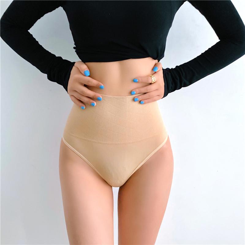 Women's Shapers Women Thong Panty Shaper High Waist Tummy Control Panties Slimming Underwear Trainer Shaping Briefs BuLifter Shapewear