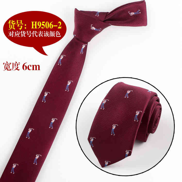 Necktie Scarf Corbata Fashion Casual Korean Narrow Tie 6cm Tuku Hip Hop Cartoon Pattern Jacquard Performance Men's and Women's Gift Box