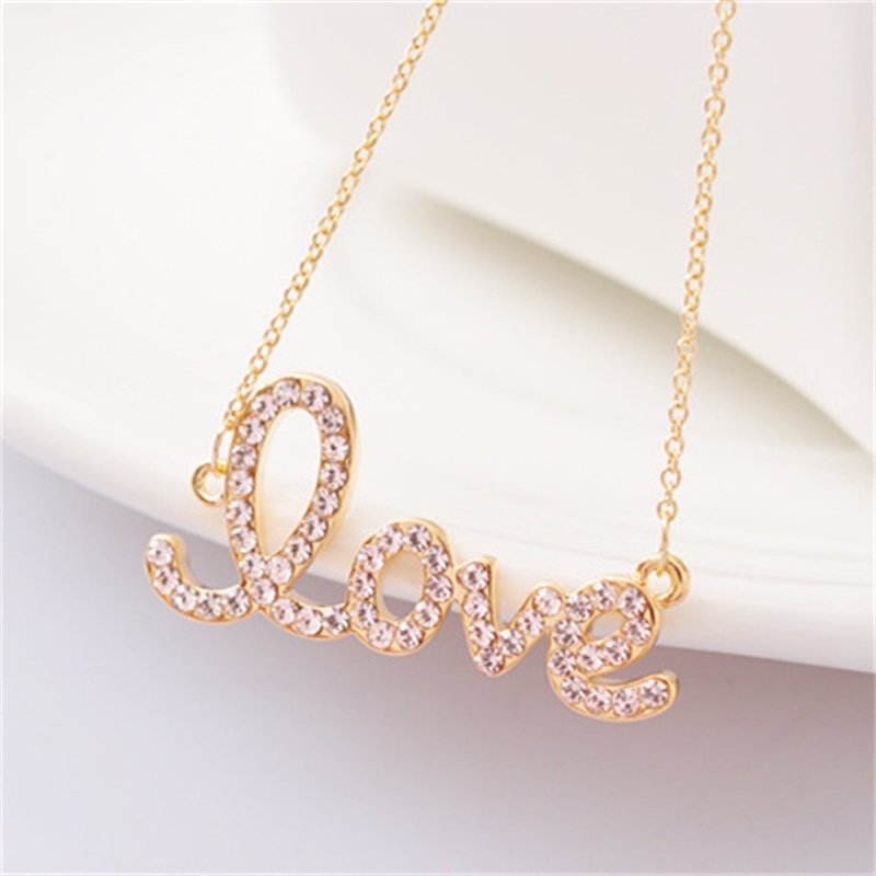 2019 Classic Gold color Crystals Love Letter Pendant Neckalce for Women, Statement Short Design Necklaces & Pendants JJ133
2019 Classic Gold color Crystals Love Letter Pendant Neckalce for Women, Statement Short Design Necklaces & Pendants JJ133