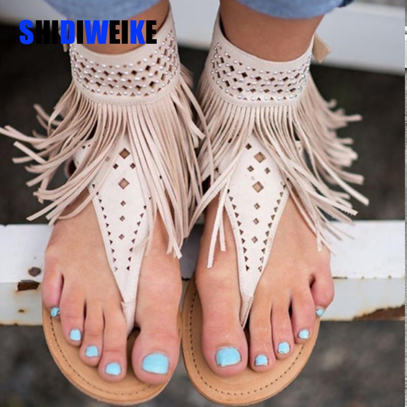 Women Flats Sandals Summer Tassle Fashion Casual Shoes For Woman Rome Rivet With Flat Sandale Femme I200, Black
Women Flats Sandals Summer Tassle Fashion Casual Shoes For Woman Rome Rivet With Flat Sandale Femme I200, Black