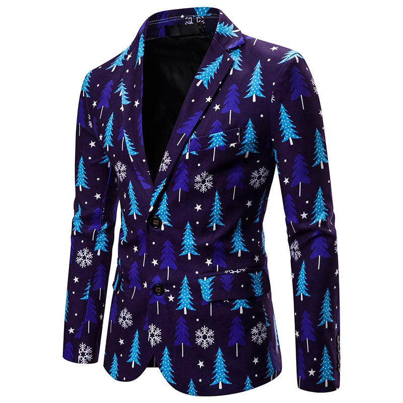 Christmas Tree Print Blazer Jacket Men Fashion Slim Fit Mens Feliz Navidad Xmas Party Prom Masculino 2XL, As picture
Christmas Tree Print Blazer Jacket Men Fashion Slim Fit Mens Feliz Navidad Xmas Party Prom Masculino 2XL, As picture