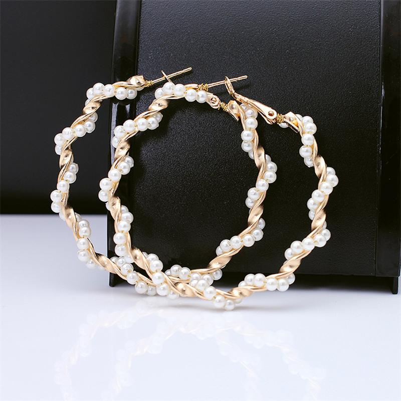 Hoop & Huggie 2021 Oversize Pearl Earrings For Women Girls Unique Twisted Big Circle Earring Statement Fashion Jewelry, Golden;silver
Hoop & Huggie 2021 Oversize Pearl Earrings For Women Girls Unique Twisted Big Circle Earring Statement Fashion Jewelry, Golden;silver