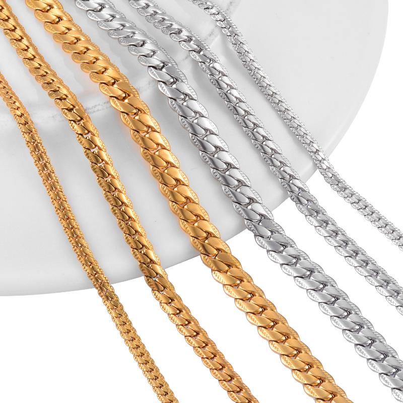 Chains Basic Punk Stainless Steel Necklace For Men Women Figaro Chain Link Chokers Vintage Gold Tone Solid Metal
Chains Basic Punk Stainless Steel Necklace For Men Women Figaro Chain Link Chokers Vintage Gold Tone Solid Metal