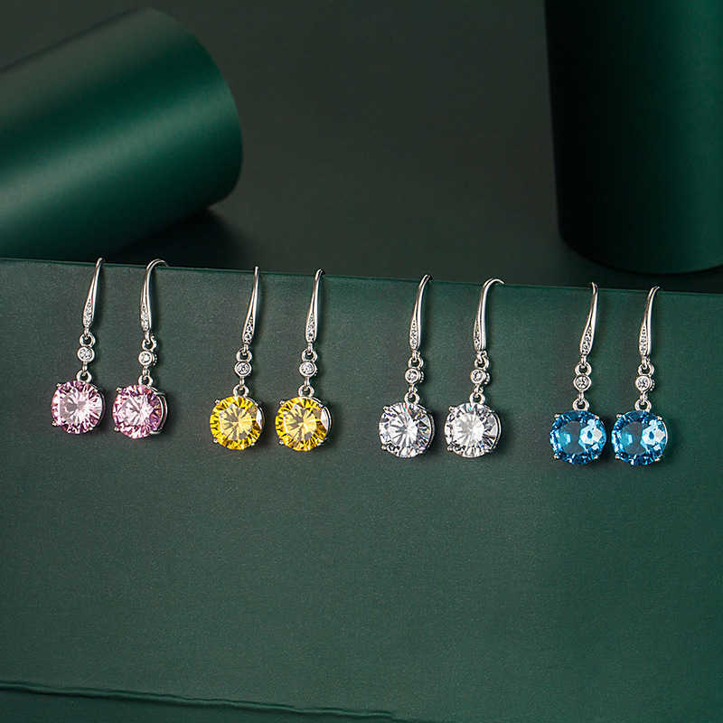 Earrings Women's Fashion Round Single Drill Ear Hook Inlaid With Yellow Drill Earrings
Earrings Women's Fashion Round Single Drill Ear Hook Inlaid With Yellow Drill Earrings