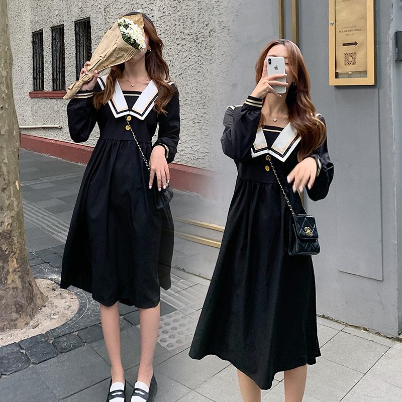 108# 2021 Spring Korean Fashion Maternity Long Dress Elegant A Line Slim Loose Clothes For Pregnant Women Sleeve Pregnancy Dresses, Black
108# 2021 Spring Korean Fashion Maternity Long Dress Elegant A Line Slim Loose Clothes For Pregnant Women Sleeve Pregnancy Dresses, Black