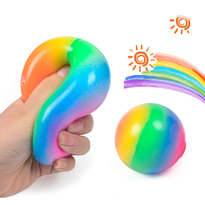 High-quality decompression toy squeeze rubber pressure ball anxiety relief stress autism irritability jelly rainbow children's gift
High-quality decompression toy squeeze rubber pressure ball anxiety relief stress autism irritability jelly rainbow children's gift