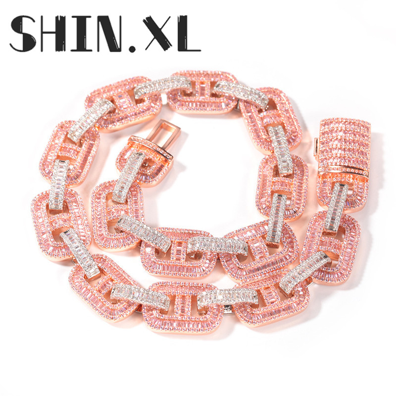 15mm Micro Inlaid Zircon Clavicle Chain Gold Silver Plated Hip Hop Iced Out Pig Nose Cuba Necklace
15mm Micro Inlaid Zircon Clavicle Chain Gold Silver Plated Hip Hop Iced Out Pig Nose Cuba Necklace