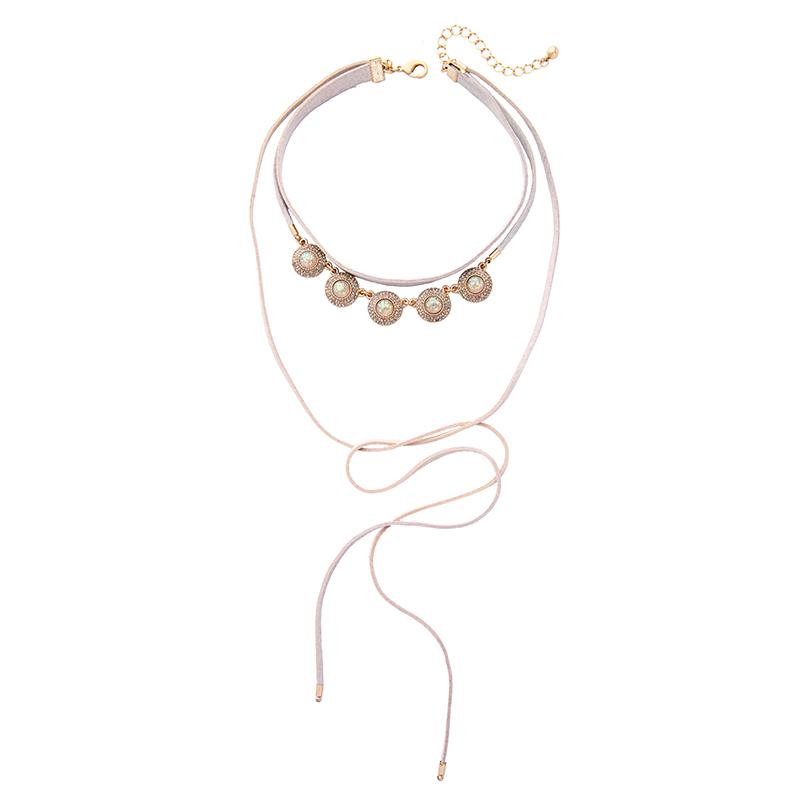 Long Lace-up Layered Suede Choker Necklace Crystal Round Imitation Gemstone Maxi For Women Chokers
Long Lace-up Layered Suede Choker Necklace Crystal Round Imitation Gemstone Maxi For Women Chokers