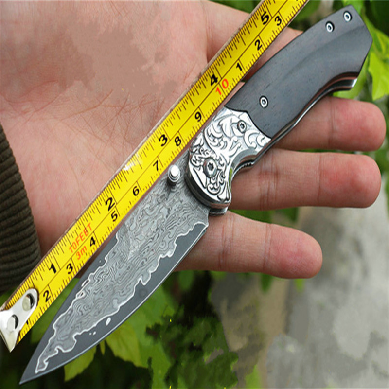 Steel Pattern Black Fx centerless Damascus Folding Knife Natural Ebony Handle High Hardness Camping Hunting Wild Gift EDC Tool
Steel Pattern Black Fx centerless Damascus Folding Knife Natural Ebony Handle High Hardness Camping Hunting Wild Gift EDC Tool