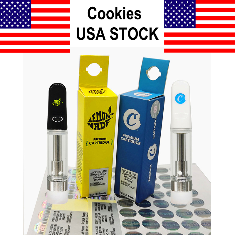 USA Stock Cookies Newest 1ml Vape Cartridges Atomizers Premium Packaging Box Leak Proof Vapor Atomizer 510 Thread Ceramic Coil E Cig Cookie Vaping Pen
USA Stock Cookies Newest 1ml Vape Cartridges Atomizers Premium Packaging Box Leak Proof Vapor Atomizer 510 Thread Ceramic Coil E Cig Cookie Vaping Pen