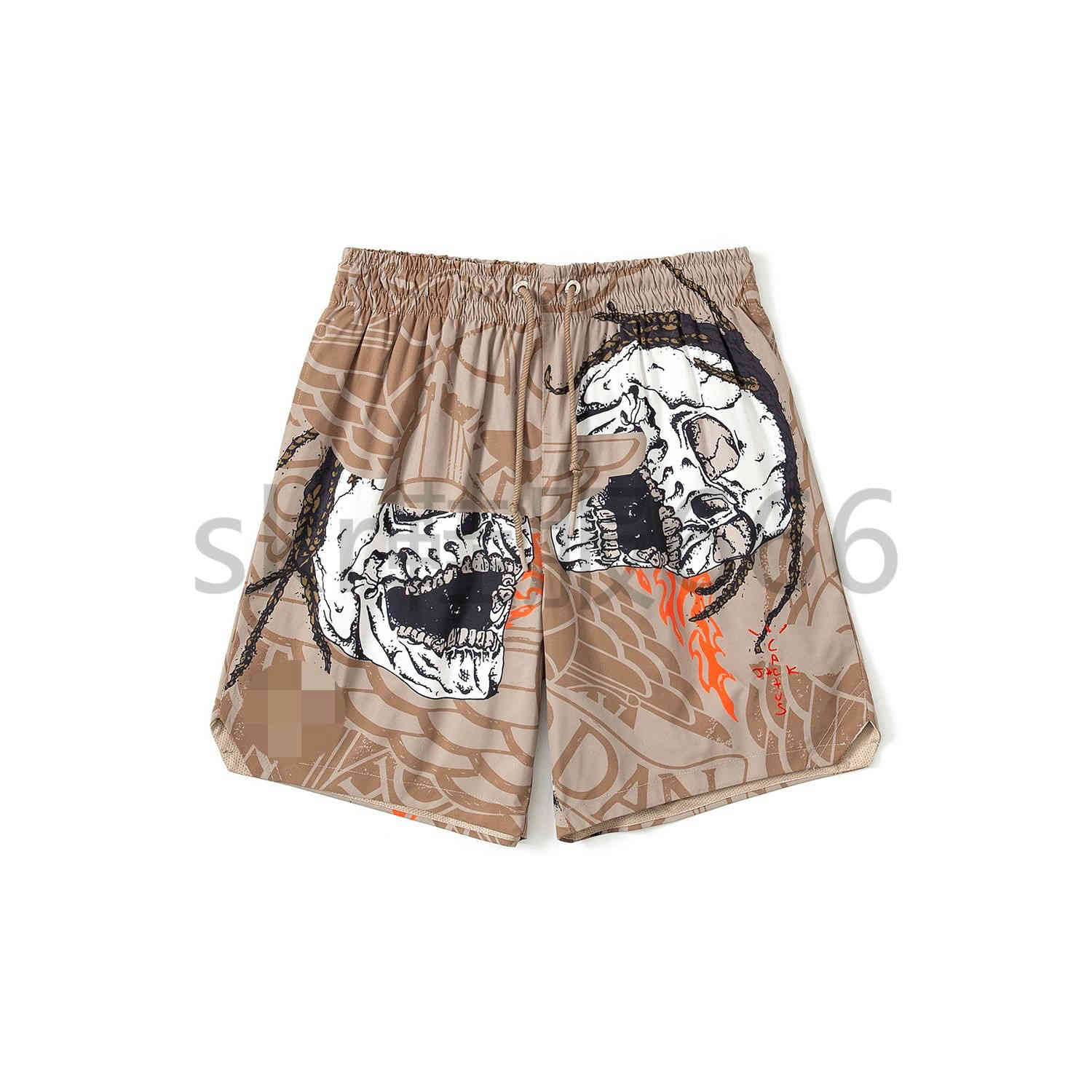 Travis Scott 21ss Ts Skull Print Co Branded Khaki Casual Sports Shorts for Men and Women
Travis Scott 21ss Ts Skull Print Co Branded Khaki Casual Sports Shorts for Men and Women