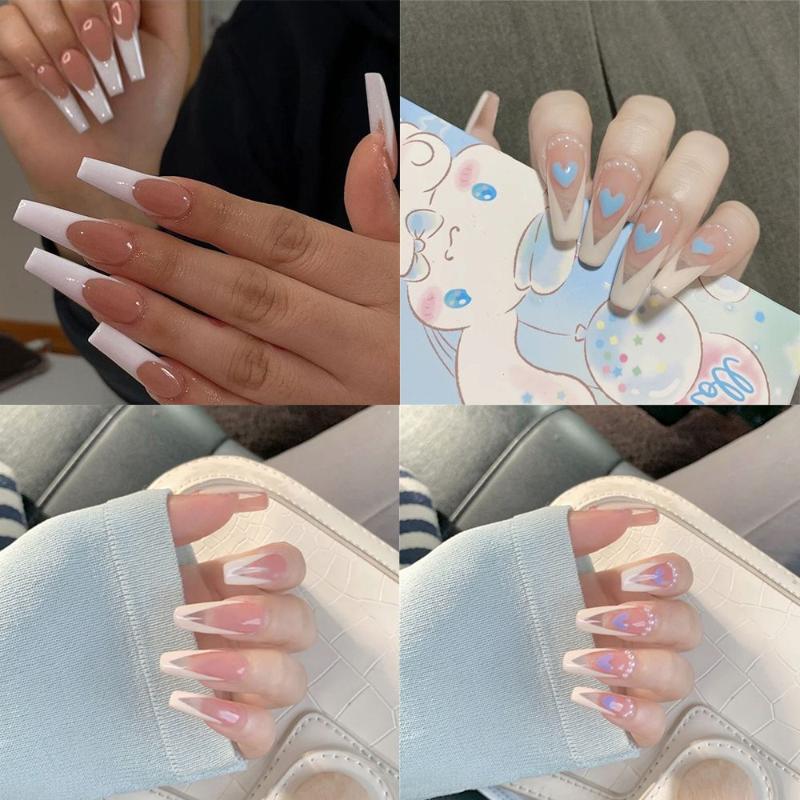 False Nails 24pcs/Box Fashion Ballerina Detachable Manicure Tool Full Cover Long Coffin French Nail Tips Wearable Fake, 01
False Nails 24pcs/Box Fashion Ballerina Detachable Manicure Tool Full Cover Long Coffin French Nail Tips Wearable Fake, 01