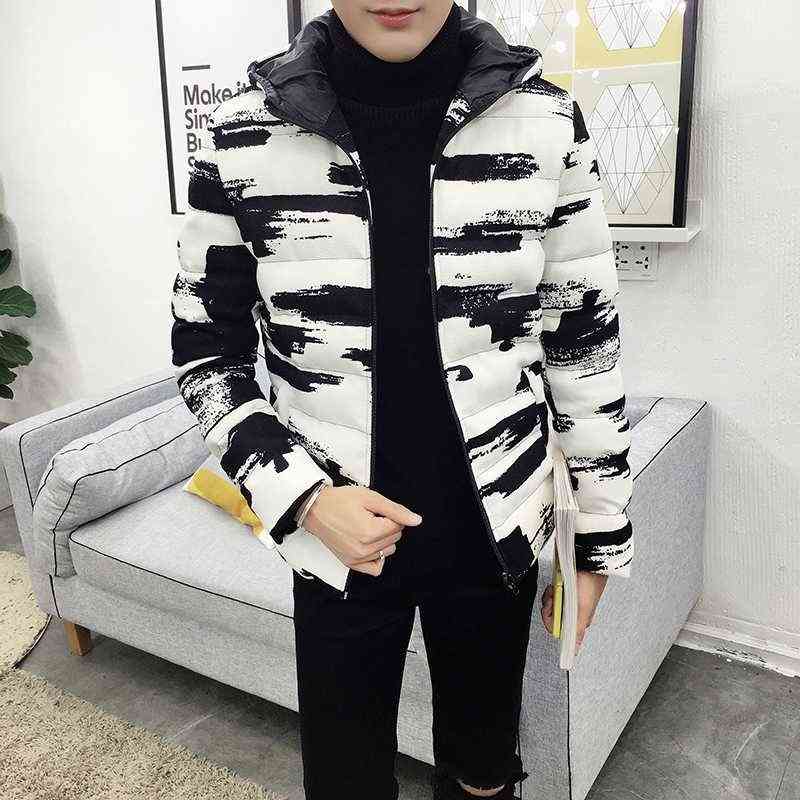 Men's Down & Parkas Winter Hooded Jacket Men Short Parka Black White Casual Warm Coat Thick Cotton Padded Male D40P# IGQX, 1# shoe box
Men's Down & Parkas Winter Hooded Jacket Men Short Parka Black White Casual Warm Coat Thick Cotton Padded Male D40P# IGQX, 1# shoe box