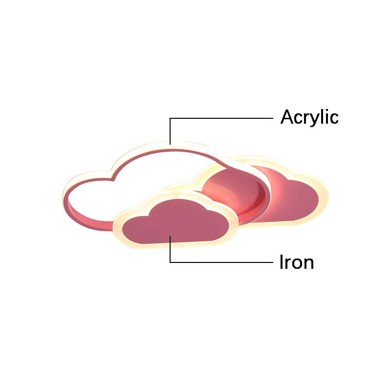 Modern Led Ceiling Light Creative White Cloud Bedroom Lighting Cartoon Children's Room Kid Read Study Pink Decoration