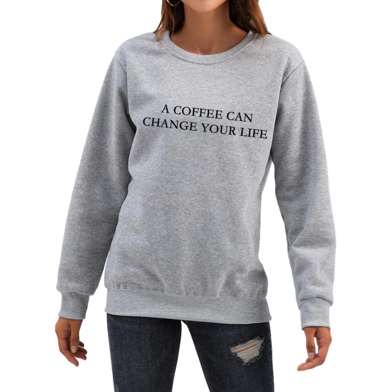 Women's Hoodies & Sweatshirts Winter Harajuku Black Print Long Sleeve Hoody Pullover Sweatshirt Women A Coffee Can Change Your Life, Gray
Women's Hoodies & Sweatshirts Winter Harajuku Black Print Long Sleeve Hoody Pullover Sweatshirt Women A Coffee Can Change Your Life, Gray