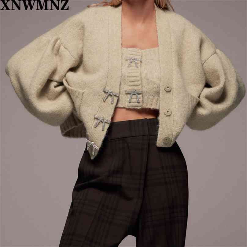 women vintage Knit top with rhinestone buttons ribbed trims female straight-cut neckline wide straps chic Crop tops 210520, Beige
women vintage Knit top with rhinestone buttons ribbed trims female straight-cut neckline wide straps chic Crop tops 210520, Beige