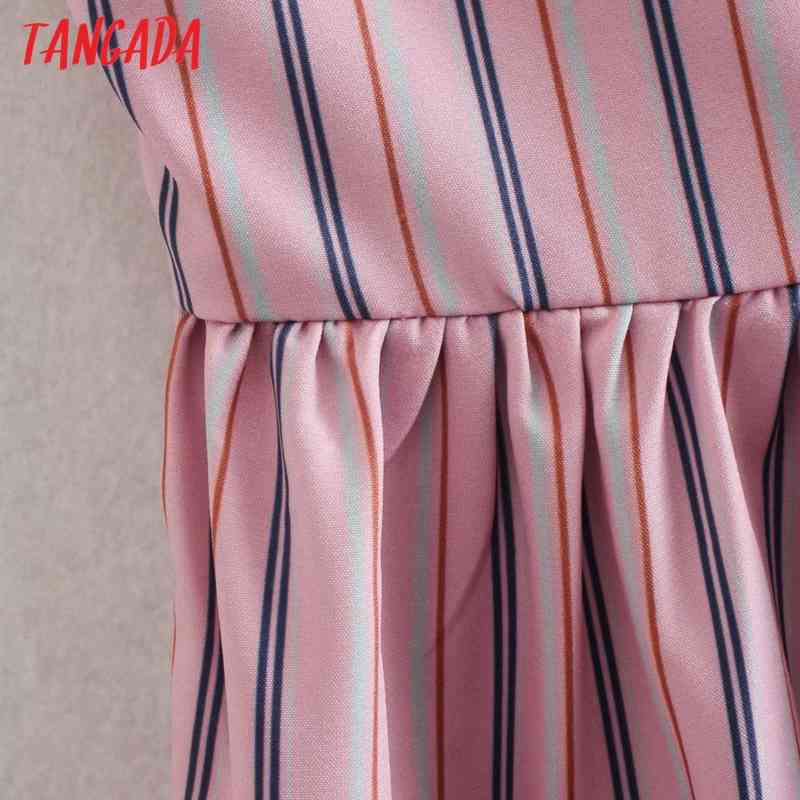 Women Sexy Striped Print Beach Dress Female Chic Backless Zipper Spaghetti Strap Summer Vestido XN323 210416