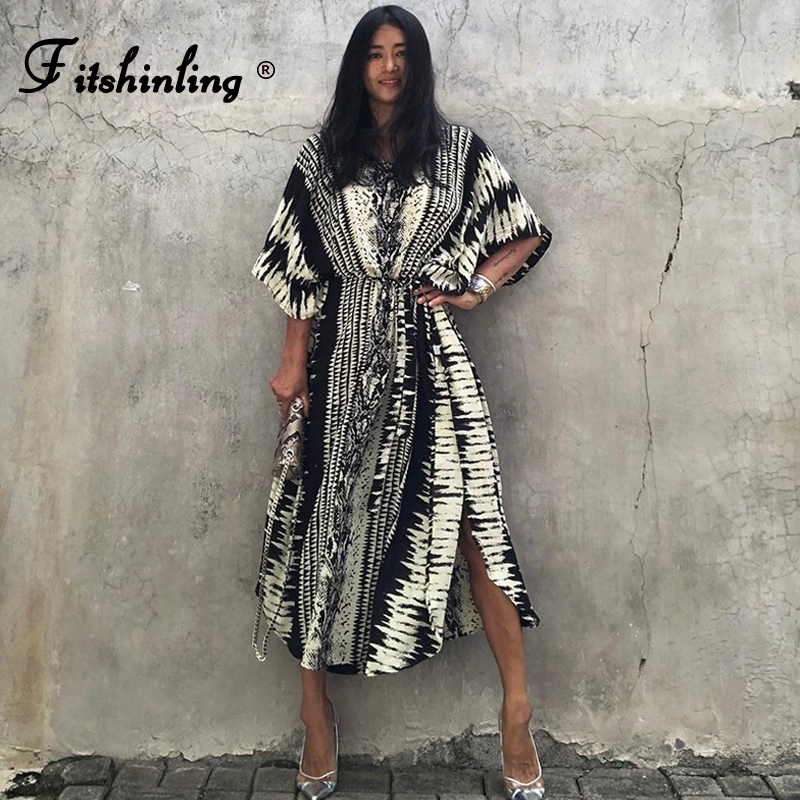 Fitshinling Bohemian Vintage Oversized Dress Women High Split Sexy Maxi Dresses Beach Cover Up Sashes Holiday Serpentine Kaftan
Fitshinling Bohemian Vintage Oversized Dress Women High Split Sexy Maxi Dresses Beach Cover Up Sashes Holiday Serpentine Kaftan