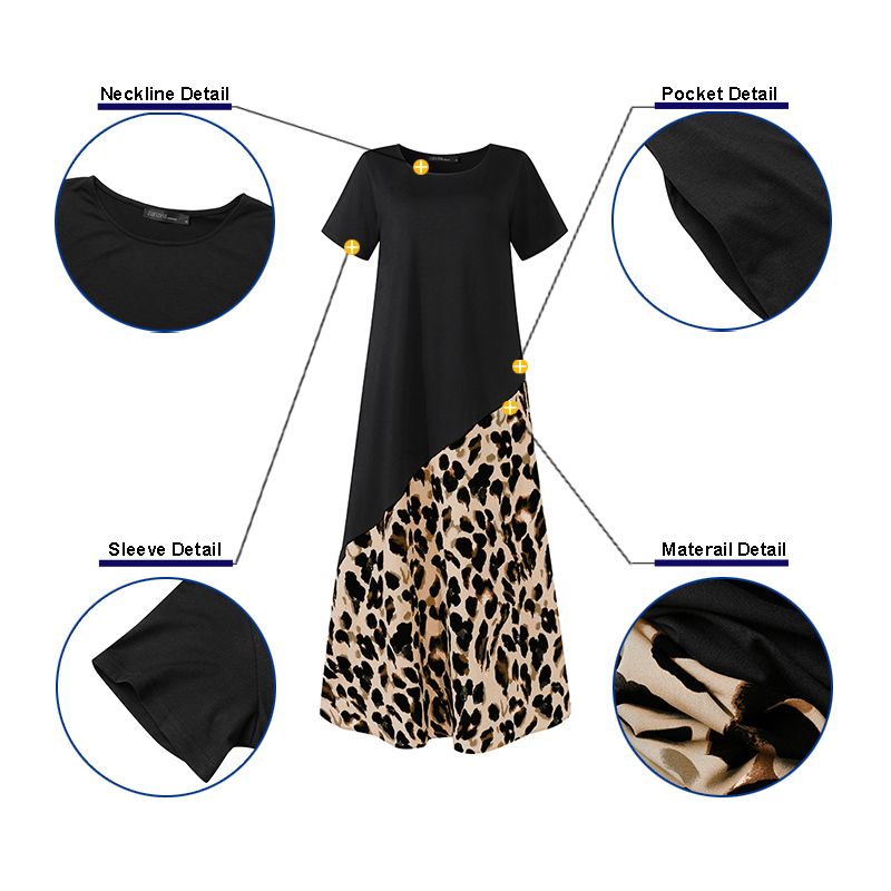 2021zanzea 2021 summer leopard maxi dress fashion womens printed sundress short sleeve patchwork vestidos plus size casual robe 5xl, Black;gray
2021zanzea 2021 summer leopard maxi dress fashion womens printed sundress short sleeve patchwork vestidos plus size casual robe 5xl, Black;gray