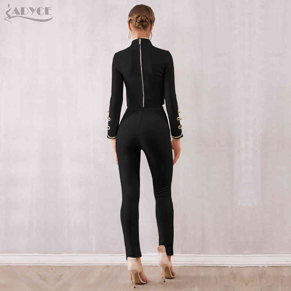 Winter Women Club Bandage Set Black White Tassel Tops&Pant 2 Two Pieces Night Out Celebrity Evening Party 210423