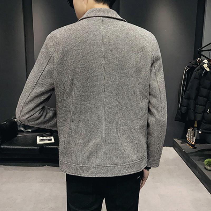 Brand Clothing Fashion Men's Spring Casual Keep Warm Jacket/Male Slim Fit Woolen Cloth Jacket/Man Leisure Coat S-3XL Jackets