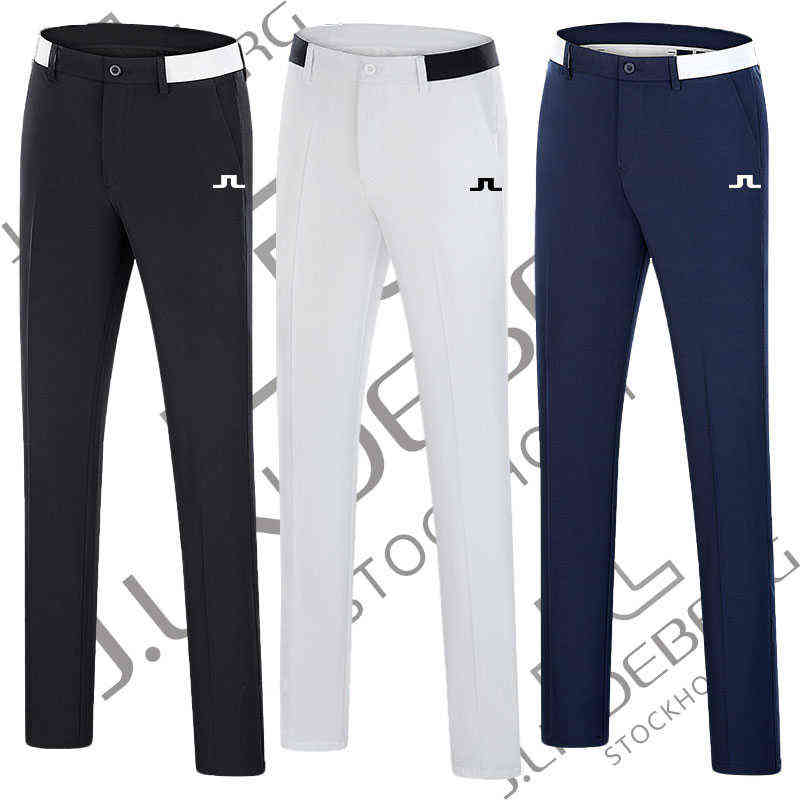 Summer Men's Golf Pants Quick-drying Breathable Pure Color Sports Casual Pants High Quality Golf Apparel 211112