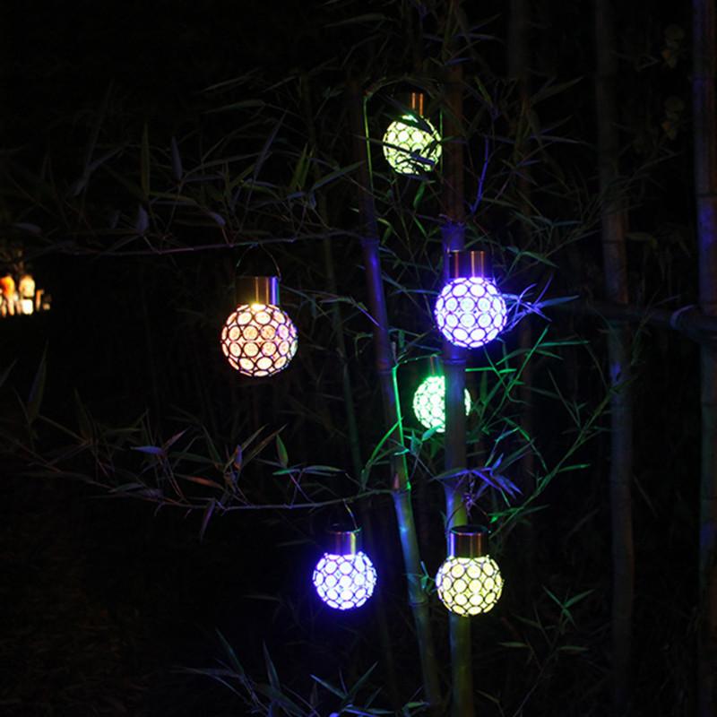 Car Headlights Solar Outdoor Waterproof Hollow Lamp Garden Lighting For Lawn Yard Pathway
