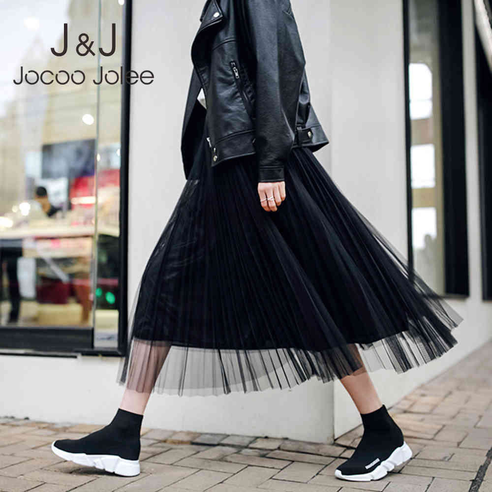 Women Korean Elegant Lace Skirt Chic Mesh Long Skirts High Waist Solid All-match Midi A-Line Skirts Casual Pleated Skirt 210518, Apricot
Women Korean Elegant Lace Skirt Chic Mesh Long Skirts High Waist Solid All-match Midi A-Line Skirts Casual Pleated Skirt 210518, Apricot