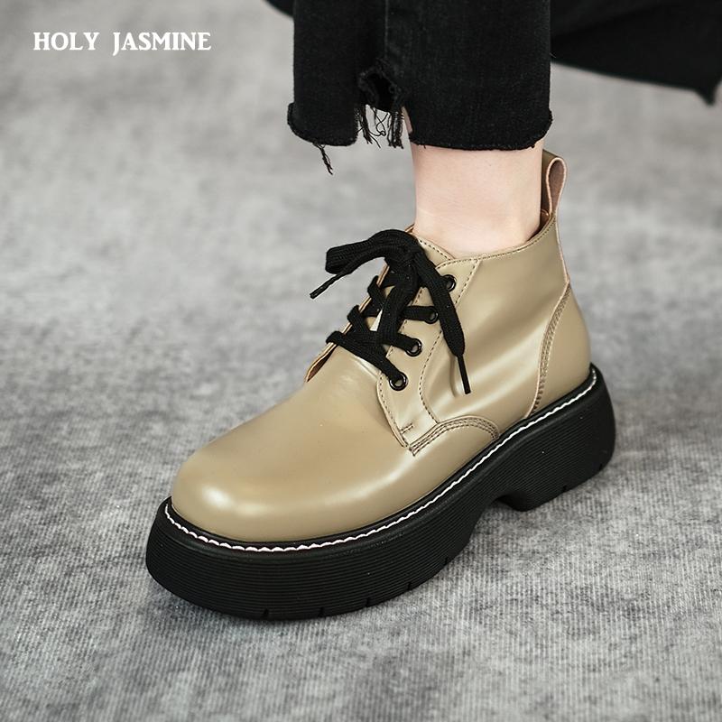 Boots 2021 Thick Bottom Platform Female Women Shoes Lace-up Genuine Leather Ankle Short Motorcycle Zapatos De Mujer, Black
Boots 2021 Thick Bottom Platform Female Women Shoes Lace-up Genuine Leather Ankle Short Motorcycle Zapatos De Mujer, Black
