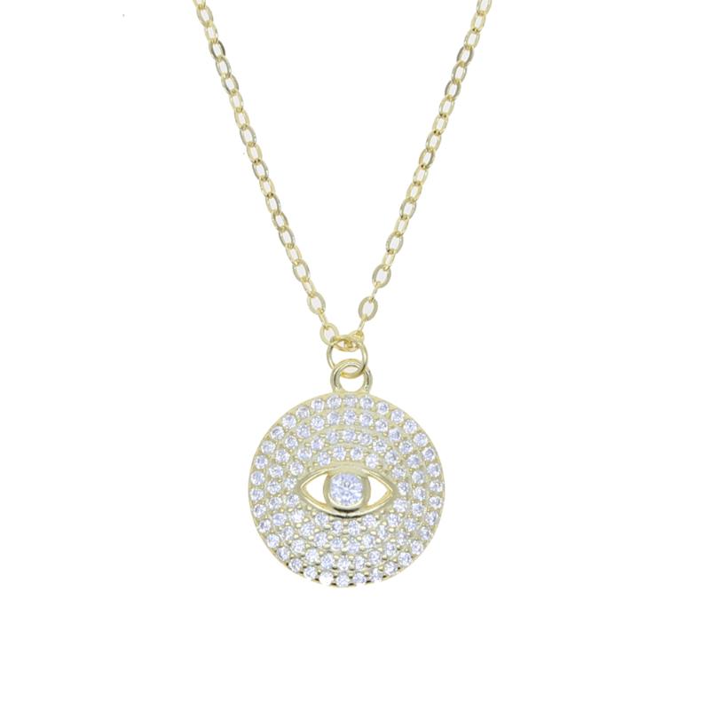 Chains Genuine 925 Sterling Silver Necklace Turkey Round Evil Eye Full Cz Pendant Necklaces For Women Link Chain Jewelry 2021
Chains Genuine 925 Sterling Silver Necklace Turkey Round Evil Eye Full Cz Pendant Necklaces For Women Link Chain Jewelry 2021