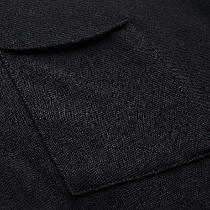 KUEGOU Cotton elastic men's long sleeve t shirt male slim autumn open collar men's fashion tshirt top plus size ZT-765 201004