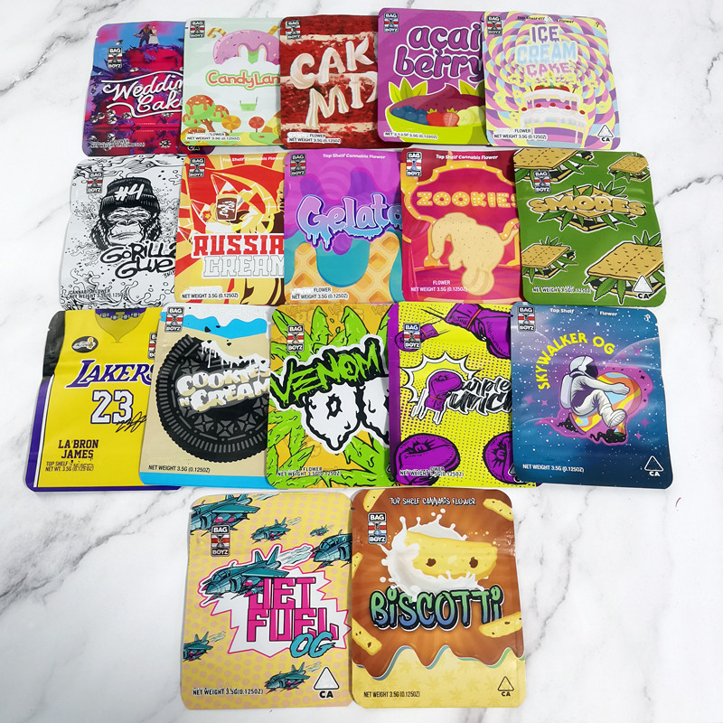 3.5g Zookies BAG BOYZ Gelato Ice Cream Gorilla Glue #4 Weeding cake Mix Biscotti Package bagboyz with hologram stickers Childproof Packaging
3.5g Zookies BAG BOYZ Gelato Ice Cream Gorilla Glue #4 Weeding cake Mix Biscotti Package bagboyz with hologram stickers Childproof Packaging