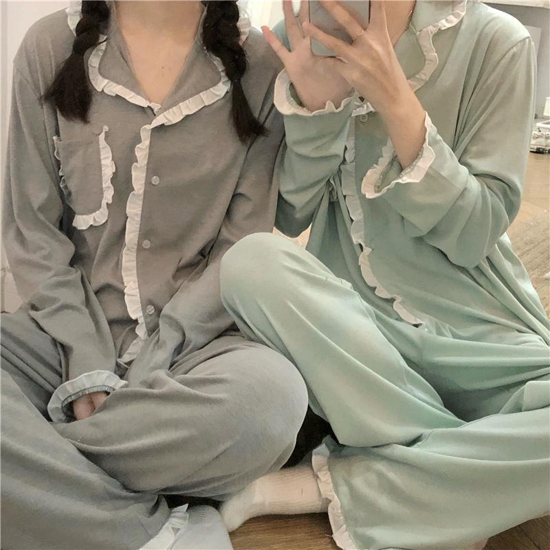 Women's Sleepwear Long-Sleeved Pajamas Spring And Autumn Two-Piece Suit 2021 Internet Sweet For Outer Wear Homewear, Pink
Women's Sleepwear Long-Sleeved Pajamas Spring And Autumn Two-Piece Suit 2021 Internet Sweet For Outer Wear Homewear, Pink