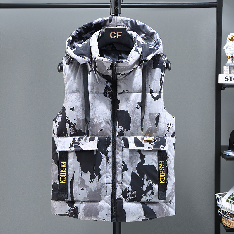 Brand Clothing Vest Jacket Mens New Autumn Warm Sleeveless Jacket Male Winter Casual Waistcoat Men Vest Veste, White camouflage
Brand Clothing Vest Jacket Mens New Autumn Warm Sleeveless Jacket Male Winter Casual Waistcoat Men Vest Veste, White camouflage