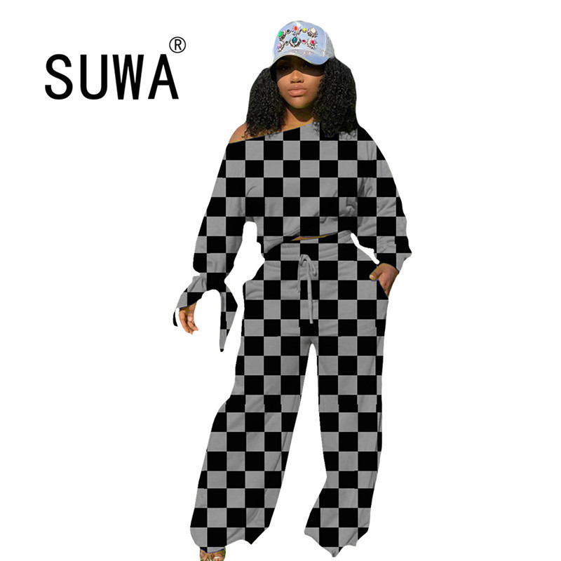 Fashion Classic Women Tracksuit 2 Pieces Set Winter Plaid Printed Pullover Tunic Wide Leg Pants Office Casual Outfits 210525, Green
Fashion Classic Women Tracksuit 2 Pieces Set Winter Plaid Printed Pullover Tunic Wide Leg Pants Office Casual Outfits 210525, Green