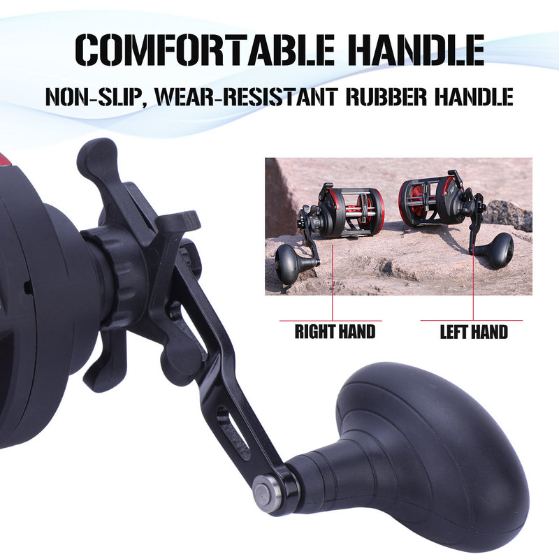 Sougayilang Drum Fishing Reel Left/Right Hand 3+1BB Casting Sea Large Line Capacity Trolling Baitcasting 220304