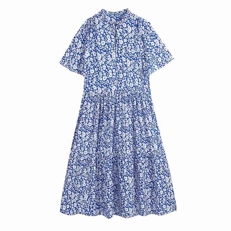 Oversize Women O Neck Straight Dress Summer Fashion Ladies College Style Cute Female Printed Loose 210515