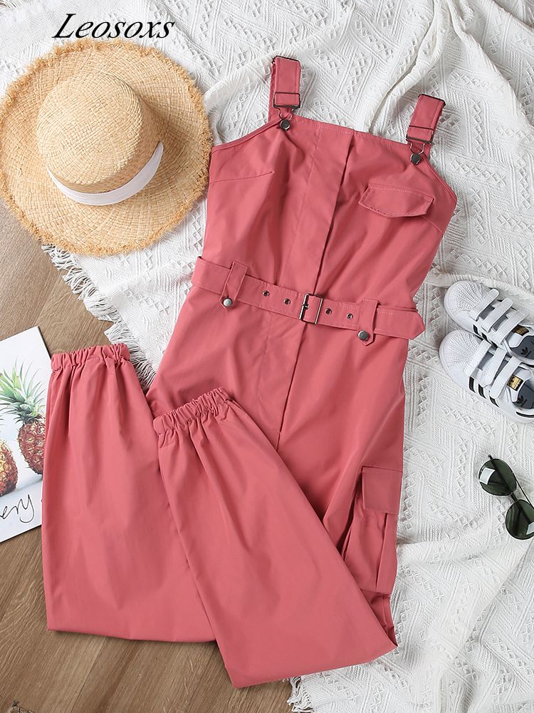 jumpsuit women Casual Playsuit SleevelessLoose Preppy Style Pants with Belt Elegant Casual Pocket Overalls Playsuits, Default color
jumpsuit women Casual Playsuit SleevelessLoose Preppy Style Pants with Belt Elegant Casual Pocket Overalls Playsuits, Default color
