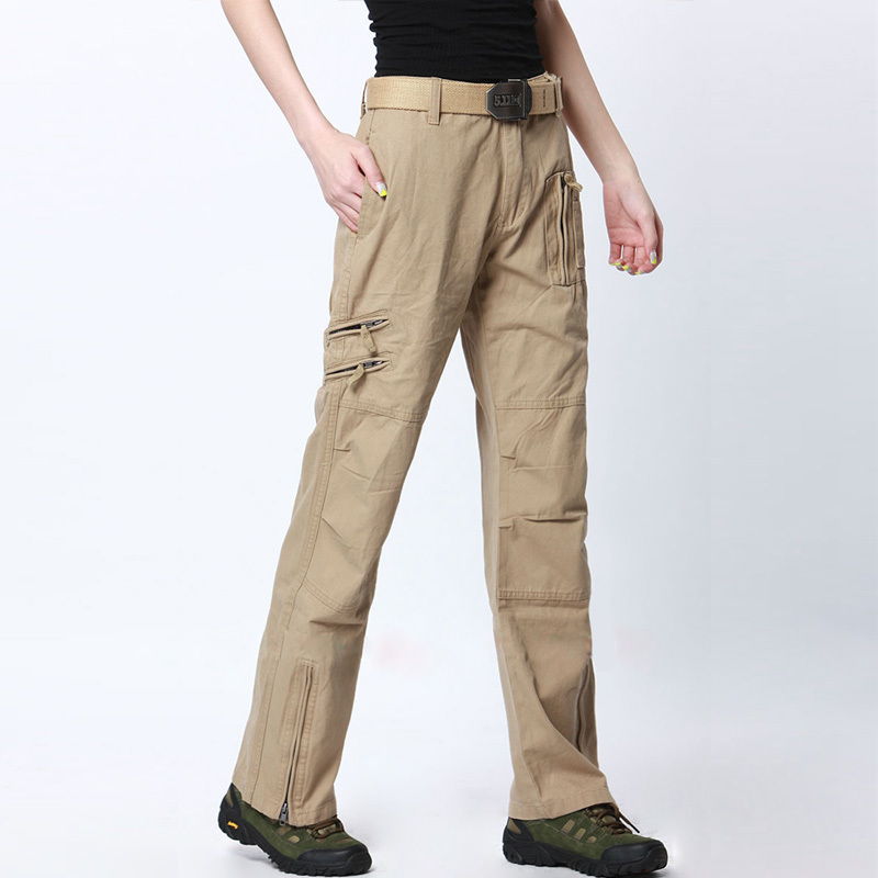 Cargo Pants Women Army Tooling Trousers Military Style Pants Femme Camo Loose Female Multi-pocket Camouflage Pant Plus Size 210518