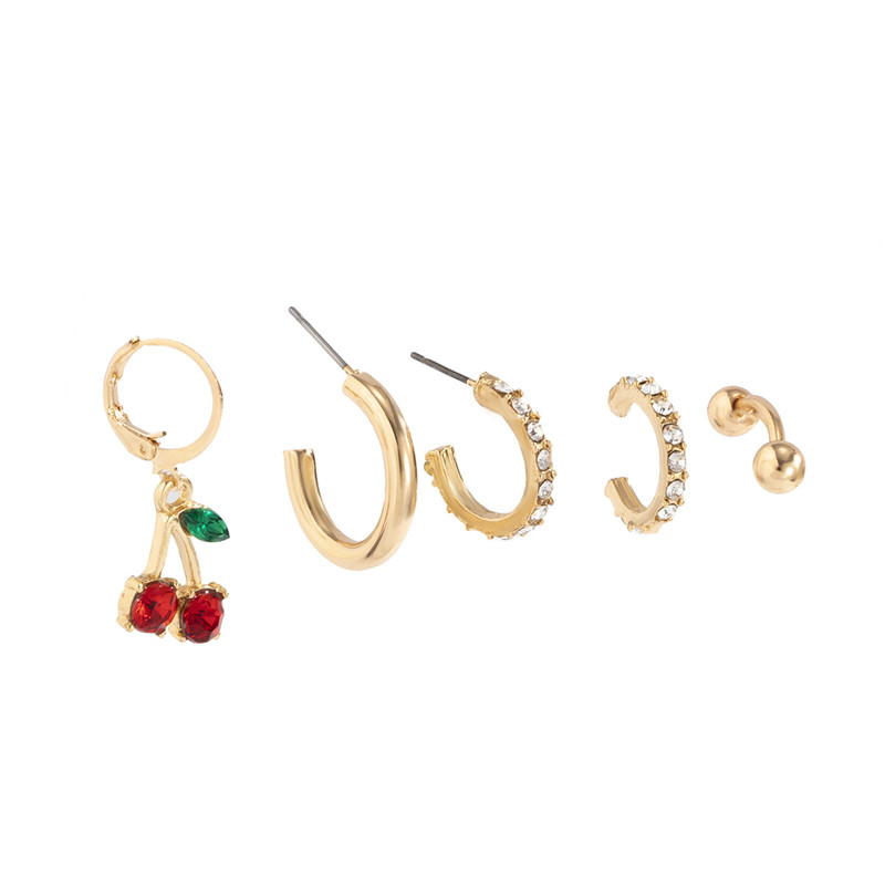 retro red crystal cherry circle stud earrings c-shaped diamond beaded ear drop women geometric alloy business style earring jewelry sets who, Golden;silver
retro red crystal cherry circle stud earrings c-shaped diamond beaded ear drop women geometric alloy business style earring jewelry sets who, Golden;silver
