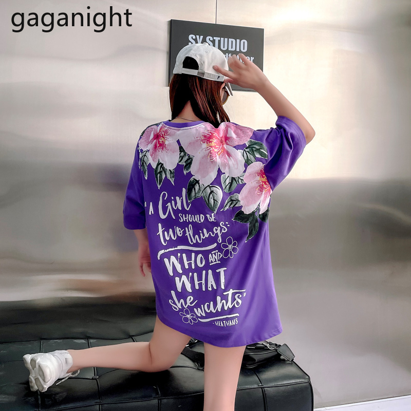 Gaganight Harajuku Women Loose Tshirt Short Sleeves Flower Fashion Lady Long Tee Shirts Outwear Tops for Women Tshirts Plus Size 210519, Black
Gaganight Harajuku Women Loose Tshirt Short Sleeves Flower Fashion Lady Long Tee Shirts Outwear Tops for Women Tshirts Plus Size 210519, Black