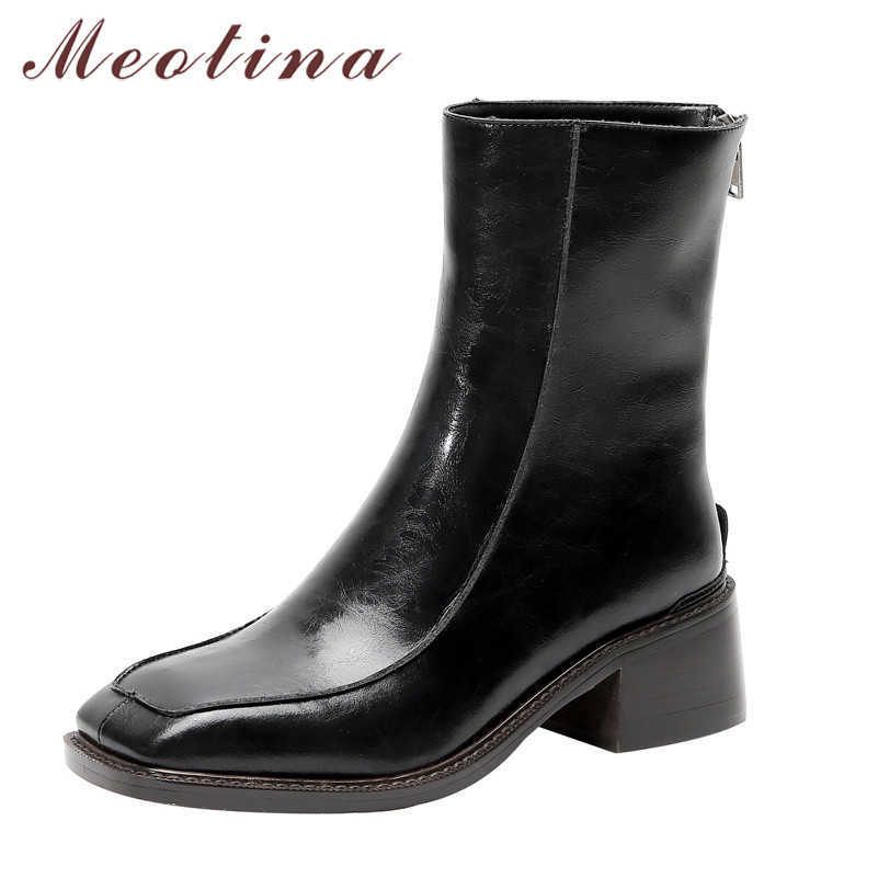 Meotina Women Short Boots Shoes Real Leather High Heel Ankle Boots Square Toe Thick Heels Zip Boots Female Autumn Black Size 40 210608
Meotina Women Short Boots Shoes Real Leather High Heel Ankle Boots Square Toe Thick Heels Zip Boots Female Autumn Black Size 40 210608