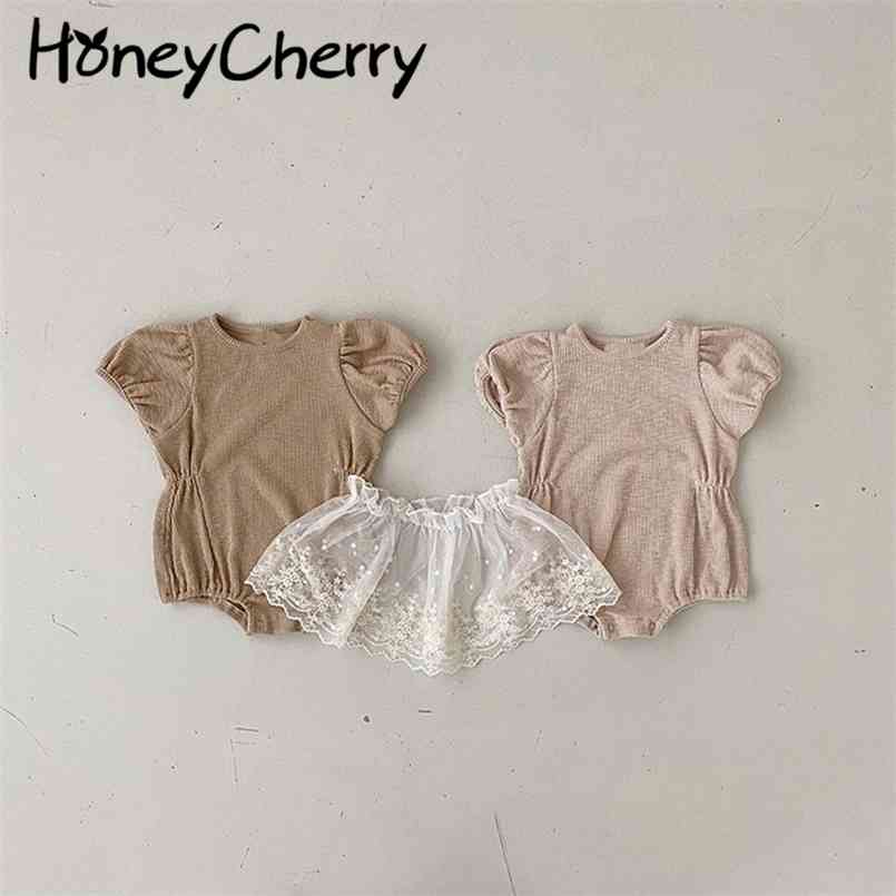 2 sets of baby short sleeved netting + climbing suit girl clothes bodysuits 210702, Skin powder
2 sets of baby short sleeved netting + climbing suit girl clothes bodysuits 210702, Skin powder