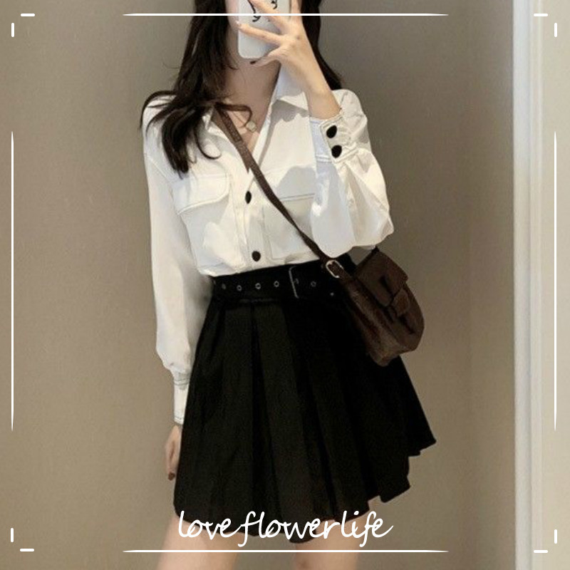 French Elegant Blouse Women Chiffon Casual Long Sleeve V-neck Button Loose Fashion Female Shirt Korean 210521, Black 
French Elegant Blouse Women Chiffon Casual Long Sleeve V-neck Button Loose Fashion Female Shirt Korean 210521, Black