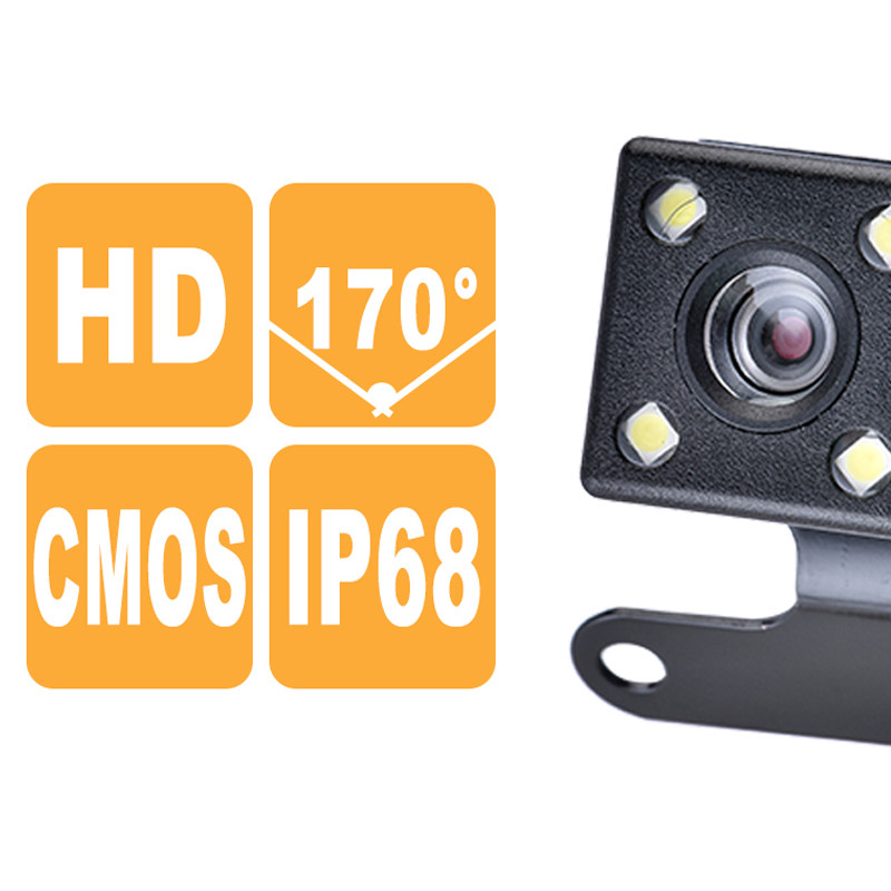 1pcs 5 Pin Car Rear View Camera Reverse 170 Degree Wide Angle Recording Parking Waterproof Color Image Video Camera