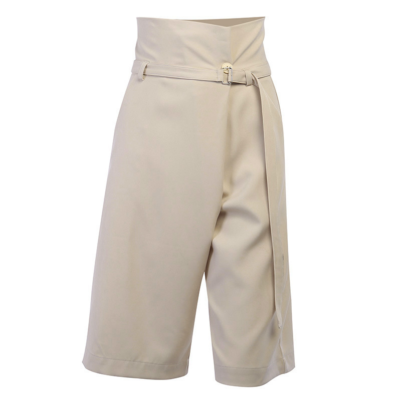 Paris Girl High Waist Belt Wide Leg Pants Elegant Feme Summer Fashion Street Five-Point for Weomen 210524, Khaki
Paris Girl High Waist Belt Wide Leg Pants Elegant Feme Summer Fashion Street Five-Point for Weomen 210524, Khaki