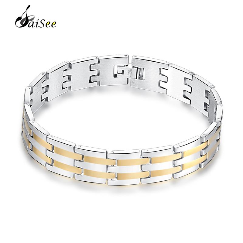 Link, Chain SAISEE 3 Styles 316L Stainless Steel Bracelet Mens Jewelry Gold And Silver Wristband Link Bracelets Bangles For Men Gift
Link, Chain SAISEE 3 Styles 316L Stainless Steel Bracelet Mens Jewelry Gold And Silver Wristband Link Bracelets Bangles For Men Gift