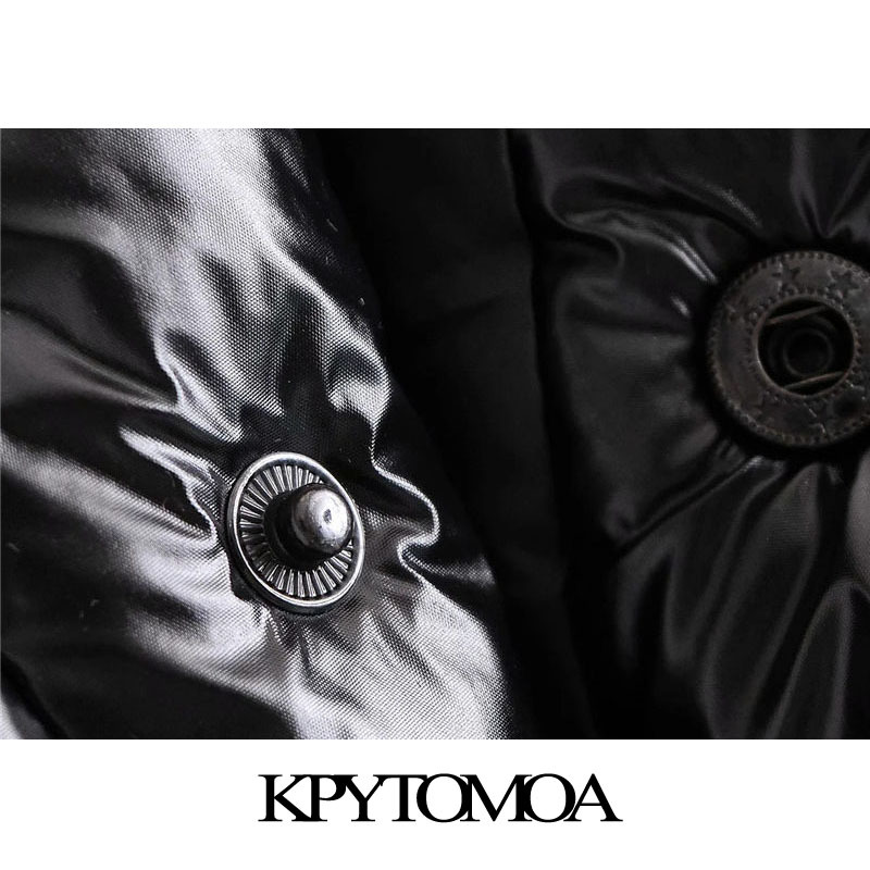 Women Fashion Winter Thick Warm Hooded Parka Loose Shiny Padded Jacket Coat Long Sleeve Female Outerwear 210420