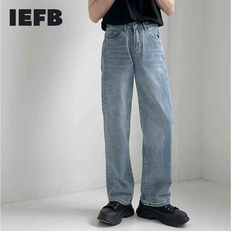 IEFB Straight Blue Jeans Men's Korean Denim Pants Casual Versatile Trend Loose Streetwear Vintage Trousers 9Y7567 210524
IEFB Straight Blue Jeans Men's Korean Denim Pants Casual Versatile Trend Loose Streetwear Vintage Trousers 9Y7567 210524