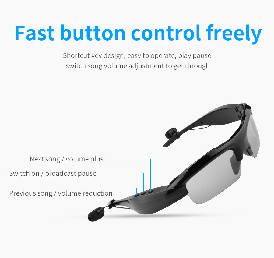 New Sport Sunglasses Bluetooth 4.1 Headset Sunglass Stereo mp3 Bluetooth Wireless Sports Headphone Handsfree mp3 Music Player Free DHL